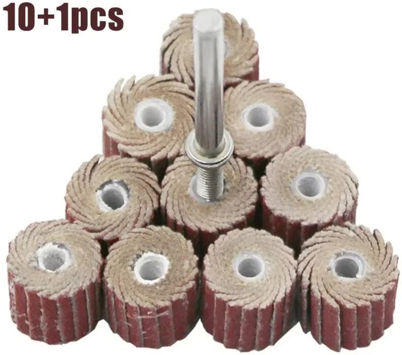 Schleiffächerscheibe - 10 Stück - Polierwerkzeug - Schleifpapier mit 240er Körnung