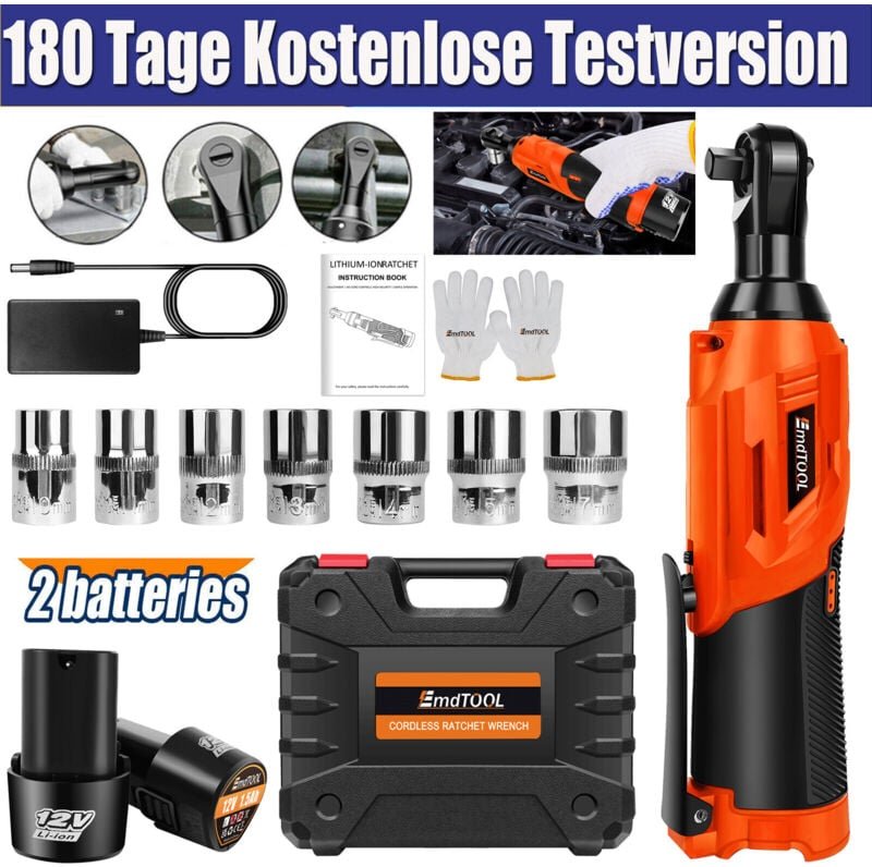 Dayplus - Kabelloser rechter Winkel elektrischer Ratsche Schraubenschlüssel Schlüssel 3/8'