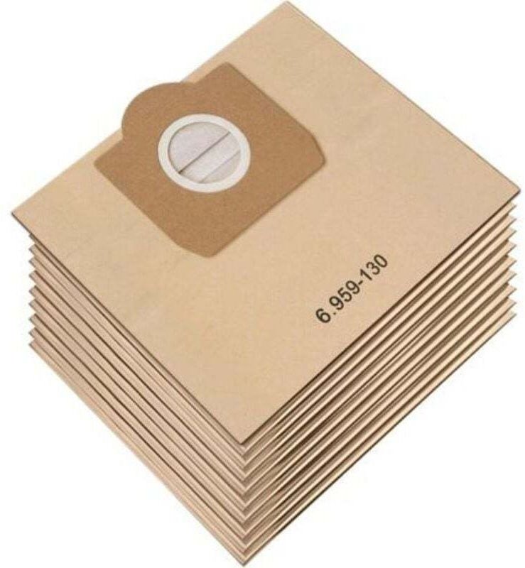 10er-Pack Staubsaugerbeutel für Kärcher 6.959-130.0 WD3 WD3P MV3 Ersatz-Papierfilterbeutel für Nass- und Trockensauger, ...