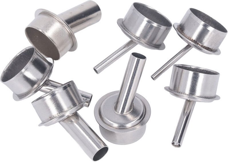 Vtizikl Kit 7 Buses pour Pistolet à Air Chaud 861DW - Acier Inoxydable (3-12mm) - Compatible Station de Soudage - Access...