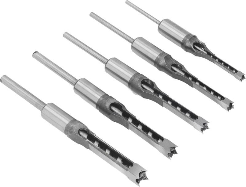 Eosnow 5pcs Holzbearbeitung Quadratbohrer HSS Countersink Kit 1/4in 5/16in 3/8in 7/16in 1/2in