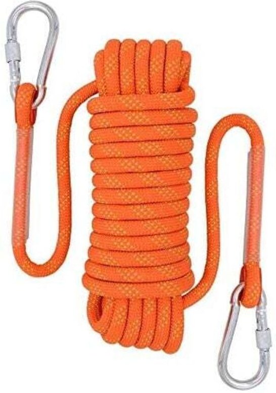 10 m Sicherheitsseil, geflochtenes Nylon, reißfest, Bergsteigerseil, Rettungsseil, 10 mm Durchmesser, Wanderseil