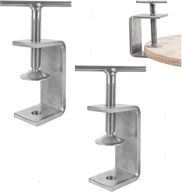 2-teiliges Mini-C-Klemmen-Set, 78 mm Edelstahl-Hochleistungs-C-Klemmen, Handdrehklemme für Holzbearbeitung, Möbelbau, He...