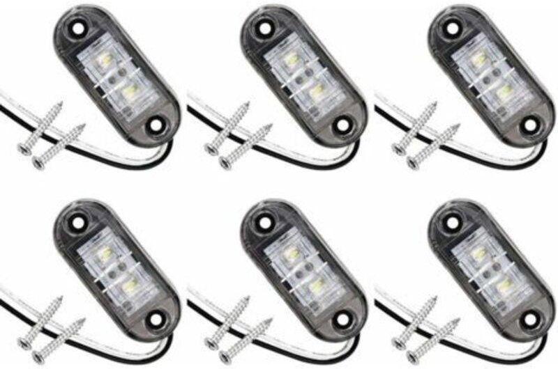 6er-Pack LED-Seitenmarkierungsleuchten für Auto, Anhänger, Wohnmobil, Caravan, Fahrrad, Motor