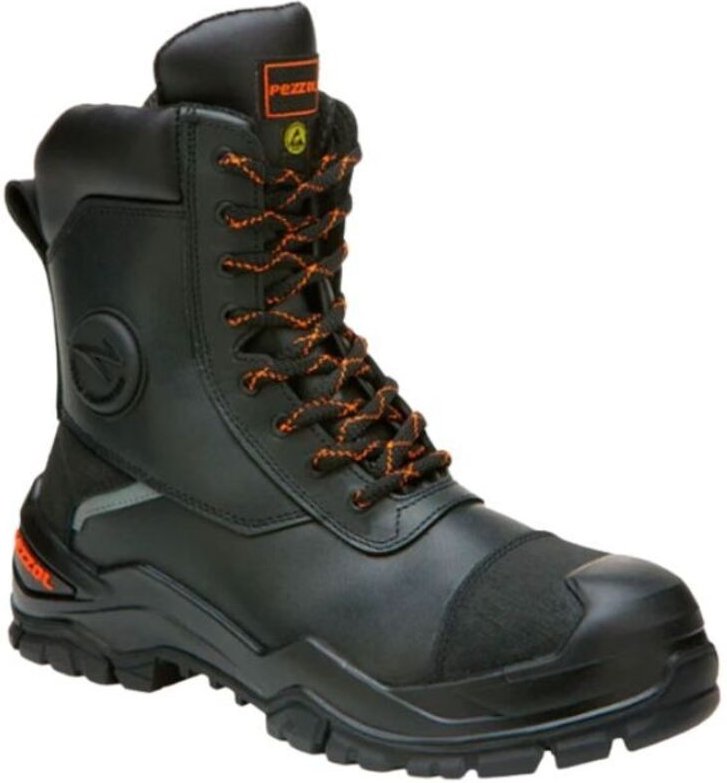 Pezzol King Bull S3S ESD CI HI HRO FO LG SR Sicherheitsschuhe - 44 EU - Schwarze