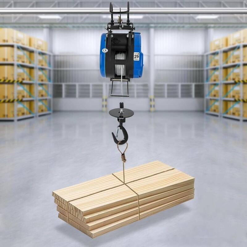 Elektrischer Seilkran, Elektroheber 30m, 1500W, Motorkran, Kupfermotor, mit Fernbedienung