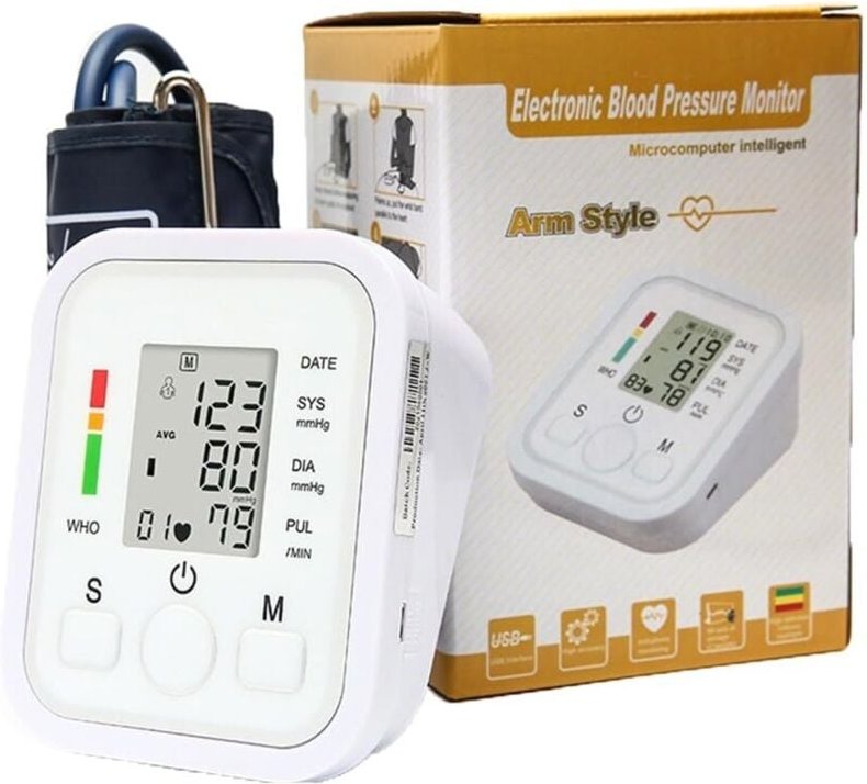 Oberarm-Blutdruckmessgerät, Professionelles elektronisches Oberarm-Blutdruckmessgerät, Manschetten-Blutdruckmessgerät, A...