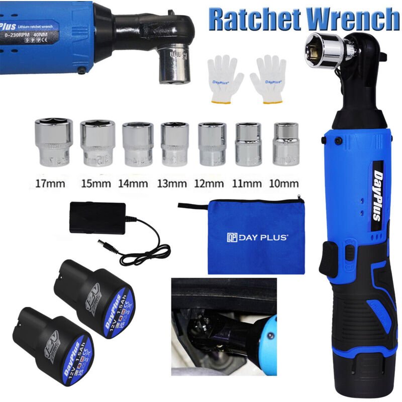 Dayplus - Akku Ratsche Ratschenschl ssel 120Nm Elektrische Knarrenschl ssel Steckdosen