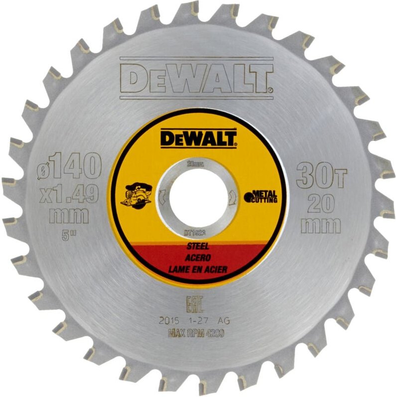 Zubehör - Sägeblatt Stahl 140x20 mm, 30 Zähne DT1923 - Dewalt