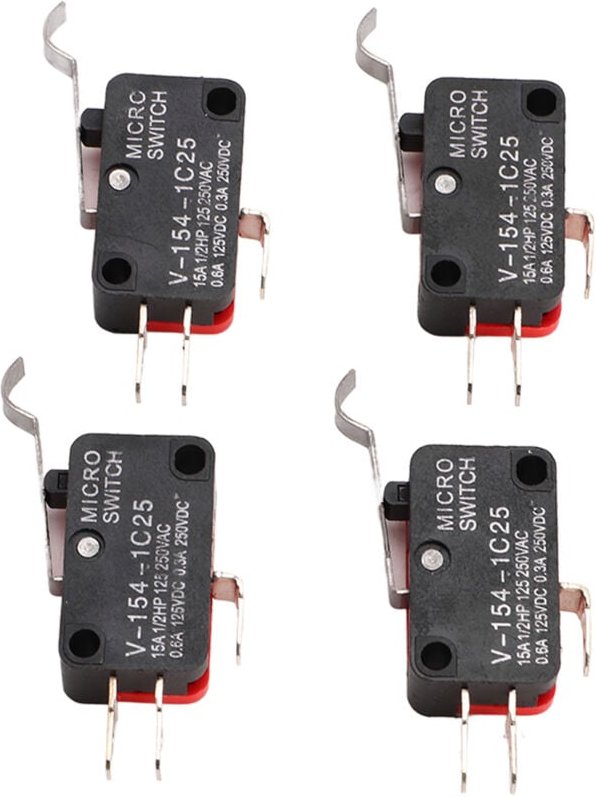 Tihebeyan Einstellvorrichtung für Mikroschalter 3-polig Universal-Fußpedalbox 4 Stück 1014807 Lange Haltbarkeit für die ...