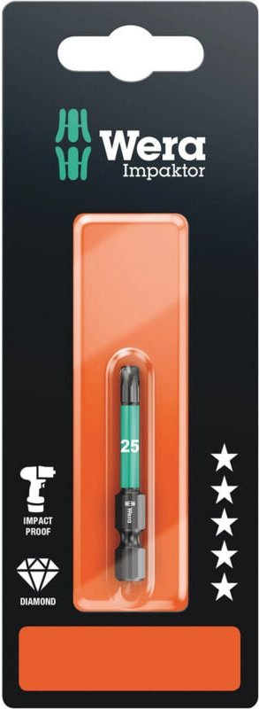 867/4 imp dc sb SiS 05073965001 Torx-Bit t 25 Werkzeugstahl legiert, diamantbeschichtet f 6.3 1 - Wera