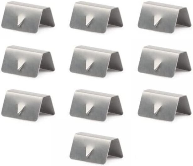 Packung mit 10 Edelstahl-Befestigungsclips für Auto-Windschutzscheiben