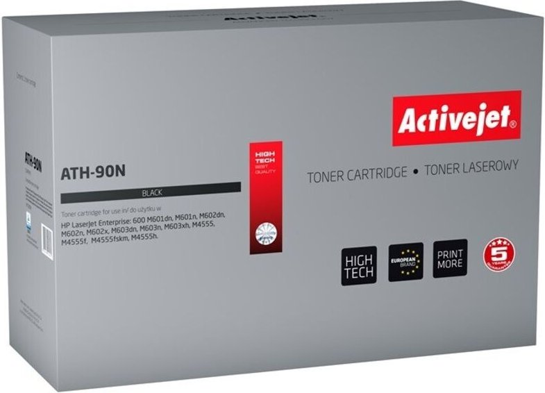 Activejet ATH-90N Toner (Ersatz für HP 90A CE390A Supreme 10.000 Seiten Schwarz)