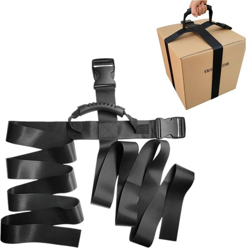 Sollbry - Verstellbarer Tragegurt, robuster Gepäckspanngurt mit robusten Griffen, Multifunktions-Tragegurt für Boxen, Mö...