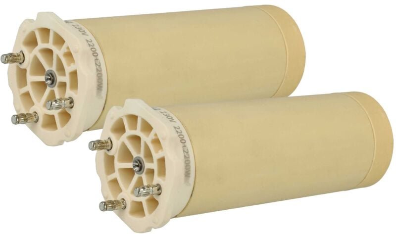 vhbw 2x Heizelement Ersatz für Leister 107.612, Typ 39A1 für Heißluftschweißpistole - 4400 W, Keramik Heizkern, 4,45 x 1...