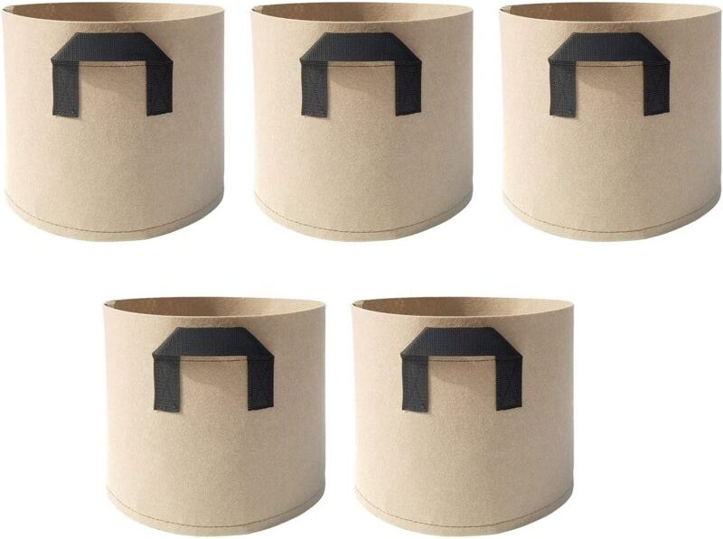 10 sacs de plantation de 1 gallon, en tissu non tissé feutré, avec poignées durables (1815)