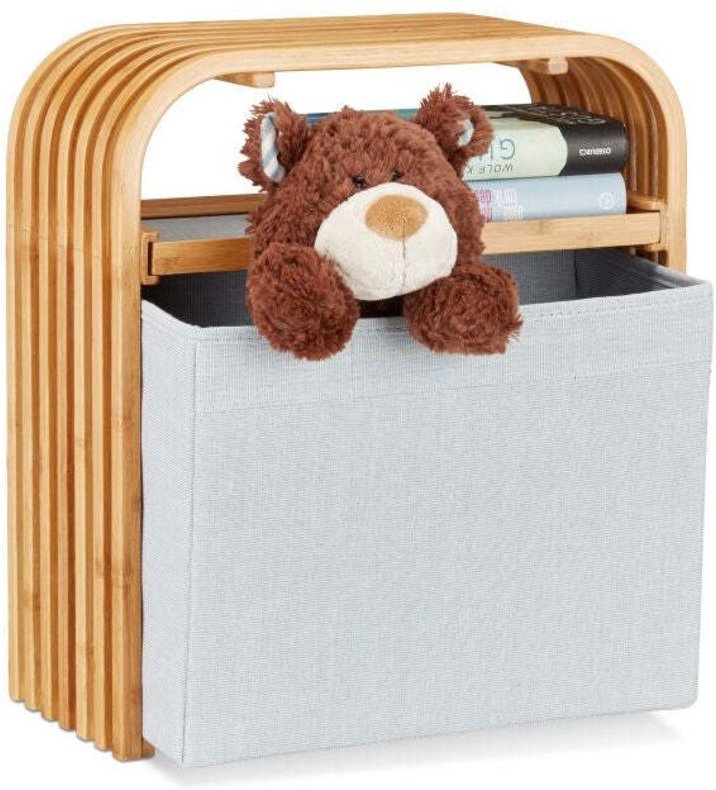 Bamboo storage ottoman