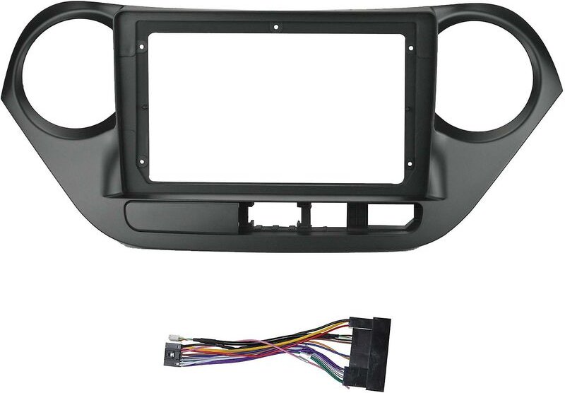 Woosien - 9 Zoll 2 Din Auto Armaturenbrett Rahmen Radio Fascia Dash MP5 Player dvd Adapter Panel mit Kabel für I10