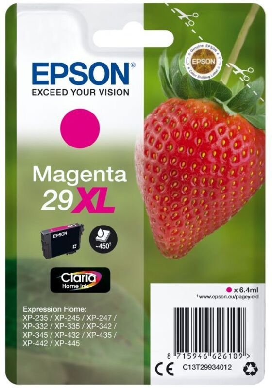 Epson Strawberry Singlepack Magenta 29XL Claria Home Ink