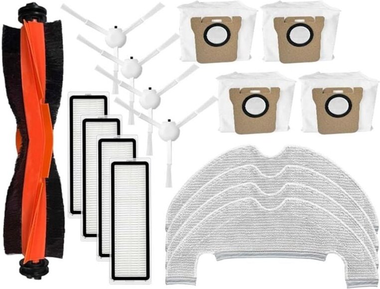 Für X10 / B102GL Roboter-Staubsauger Hauptseitenbürste HEPA-Filter Mopptücher Staubbeutel Ersatz Ersatzteile