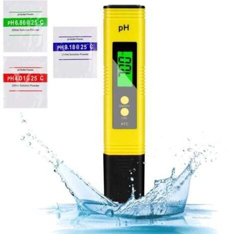 Digitales pH-Meter, hochpräziser 0,01 pH-Tester, 2% Ablesegenauigkeit, pH-Wassertemperatur-Tester, pH-Meter für Trinkwas...
