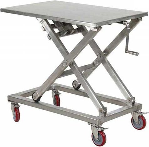 Matisère - Hubtisch Edelstahl 304 - Min./Max. Hubhöhe 440/1000 mm - Max. Tragfähigkeit 300kg - Lebensmittelindustrie - P...