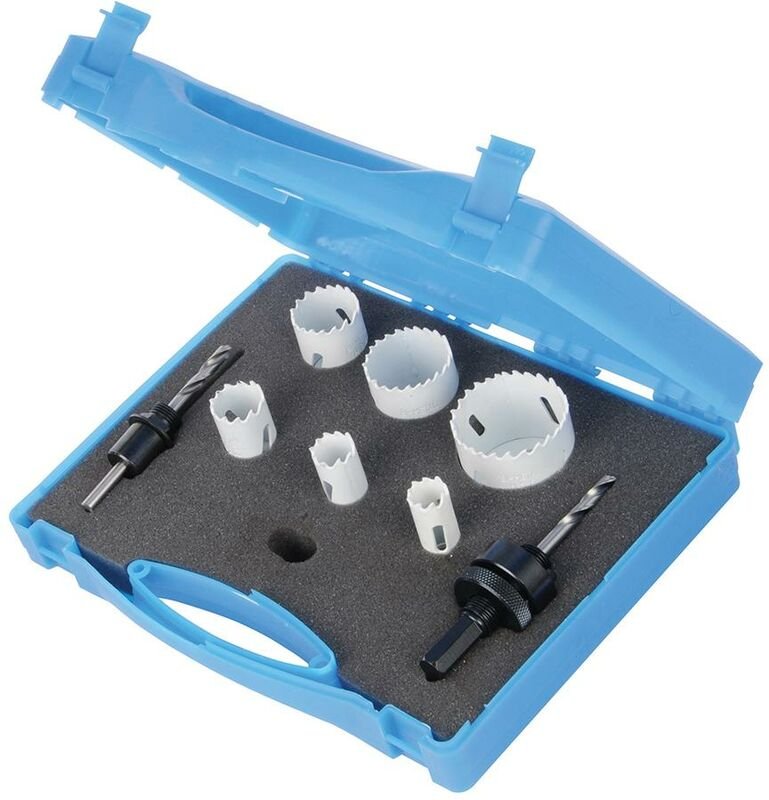 Bimetall-Lochsägen für Elektriker, 9-tlg. Satz ø 18–51 mm