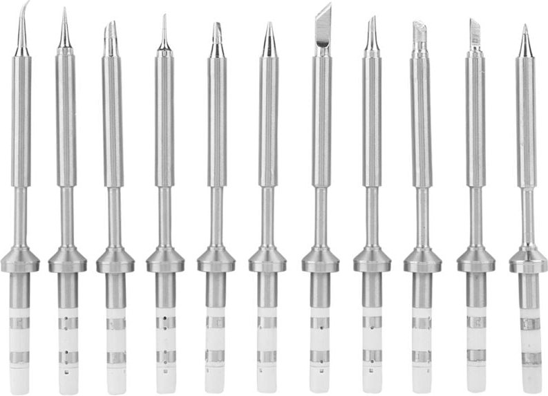 Ersatz-Lötspitze TS100, Mini-Stiftform, Edelstahl mit standardisiertem Design, unschädlich für den Menschen (Set mit 11 ...