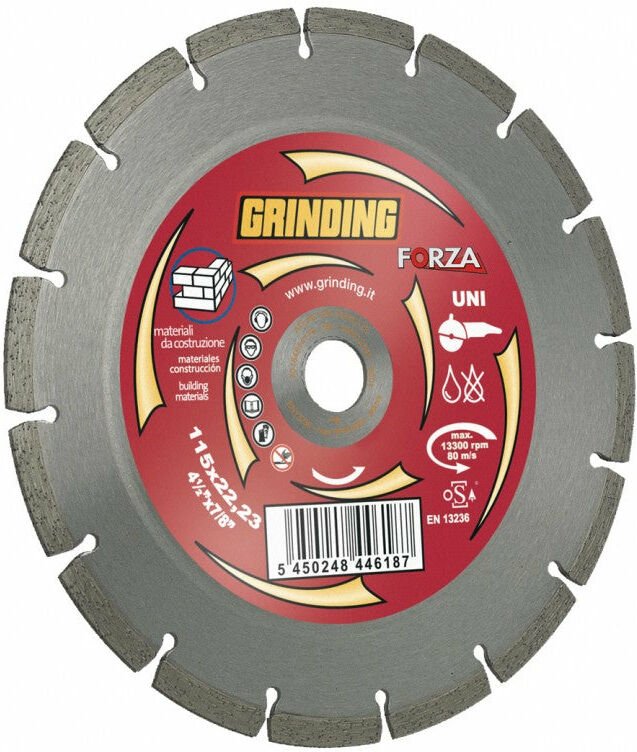 Scheibe für Winkelnetz 115 mm zu zusammenfassenden Segmenten Schneidmaterialien Baumaterialien Forza Schleifsektor