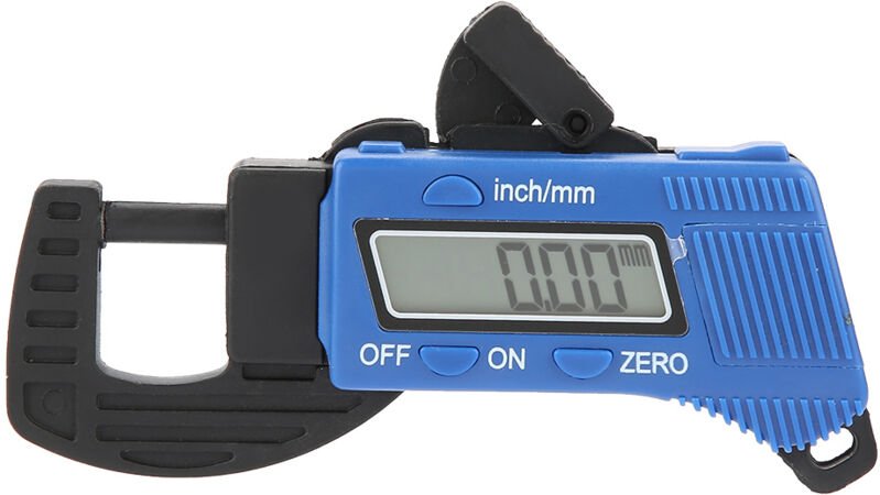 Tragbares digitales Dickenmessgerät für Papier und Schmuck mit großem LCD-Bildschirm.