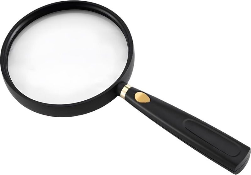 5-fache Leselupe für Senioren und Kinder, 90-mm-Lupe für Inspektion, wissenschaftliche Bücher, Zeitungen, Lesen, Insekte...