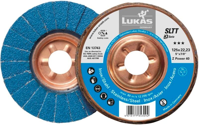 Schleiflamellenteller sltt z Power ø 125 mm Korn 60 - Lukas