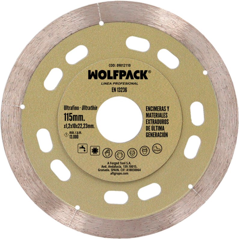 Wolfpack - Diamantscheibe ø 115 mm. Materialien der neuesten Generation. 10-mm-Segment.