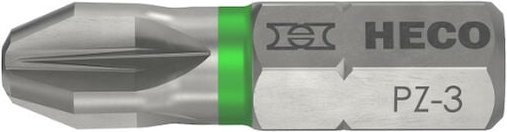 Heco - Pozi-Drive Bits PZD-3 Code Grün - Packung mit 10 Stück - 57106