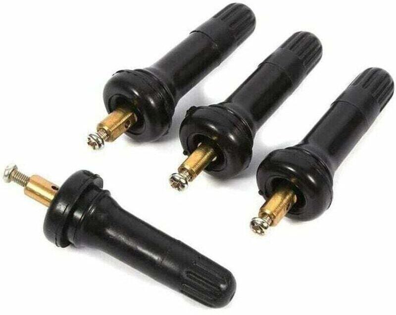 4-teiliges Reifenventil-Reparaturset mit TPMS-Drucksensor (Reifendruckkontrollsystem) und Snap-in-Ventilschäften