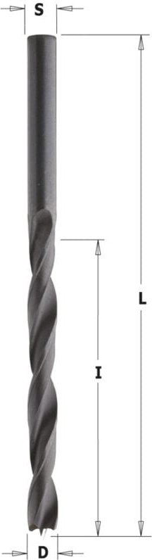 516.045.52 Spiralbohrer Hss Z2 D=4.5x47x80 Li