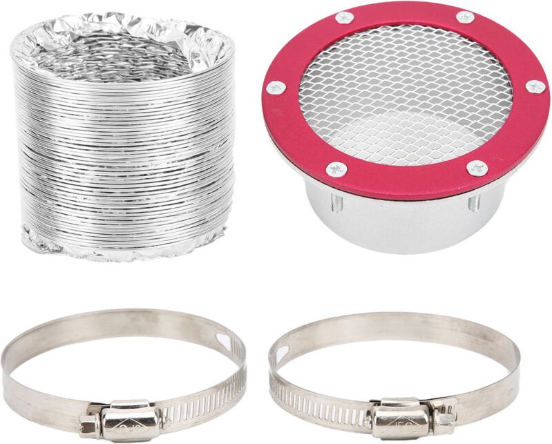 Universeller Ersatz-Trichter für den roten, teleskopierbaren Lufteinlassschlauch an der vorderen Stoßstange von Autos.