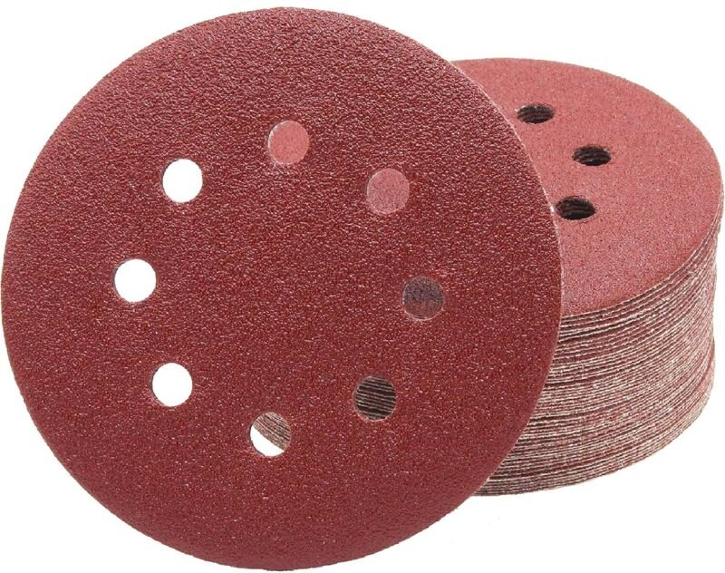 Professionelle Schleifscheiben 50 Stück 8 Löcher Ø125mm 100er Körnung für Exzenterschleifer Schleifblätter Sandpapier Sc...