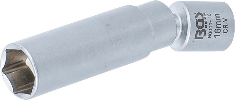 BGS 80000-16 Glüh- & Zündkerzen-Gelenk-Nuss 3/8 10 Einsatz SW 16 mm
