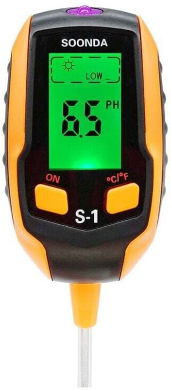 Boden-pH-Meter, 4-in-1 Digitaler Boden-pH-Tester, Bodenfeuchtigkeits-, Licht-, pH- und Temperaturmesser, Gartenwerkzeug-...