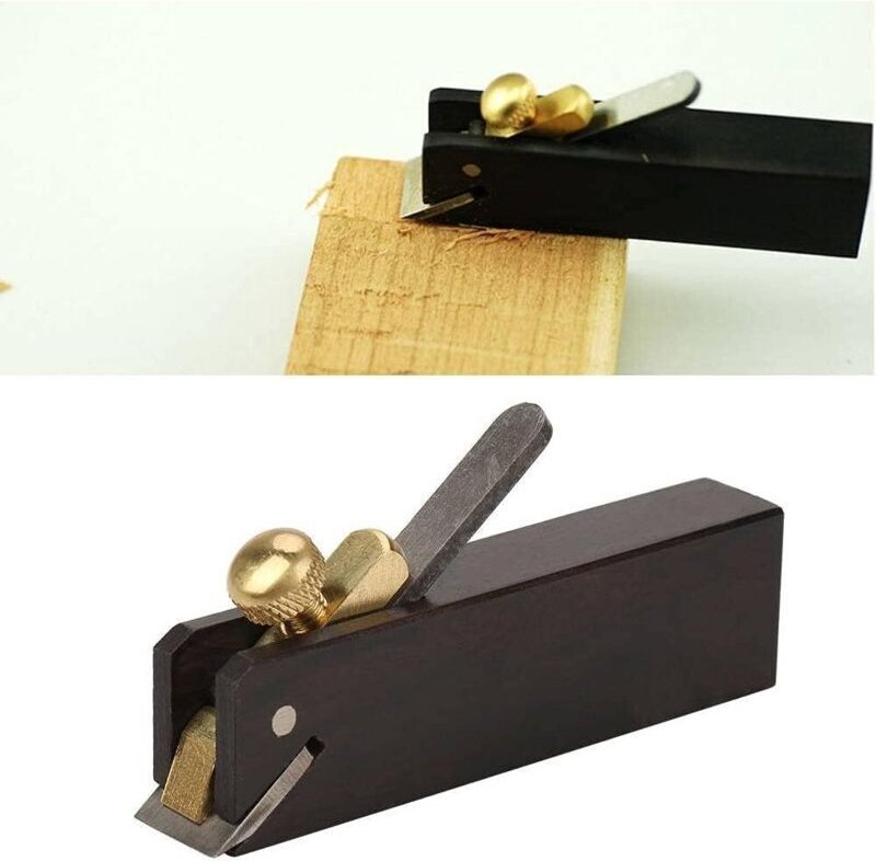 Stück (schwarzer) Mini-Hobel aus Ebenholz, DIY-Holzbearbeitungswerkzeug für Schreiner, kleiner Handhobel, Holzfasenhobel...