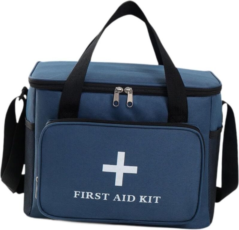 Leerer Erste-Hilfe-Kasten, großes Fassungsvermögen, leicht, mehrere Fächer, ideal für Outdoor- und Bootsaktivitäten, bla...