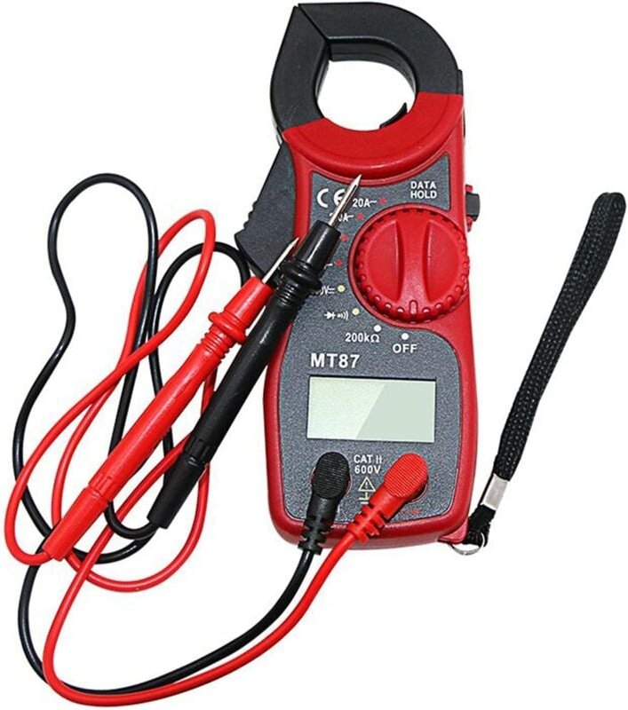 Aougo - AC-DC-Zangenmessgerät, digitales AC-DC-Zangenmessgerät, Multimeter, hochpräziser Widerstandstester