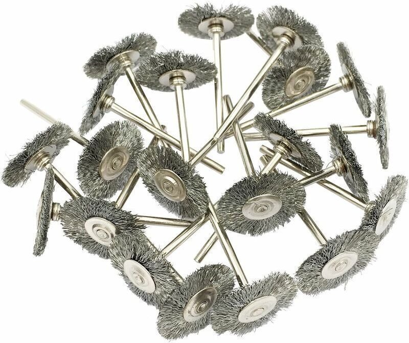 Packung mit 20 Rotationsbürsten, 22 mm – Schleif- und Polierbürsten für Rotationswerkzeuge