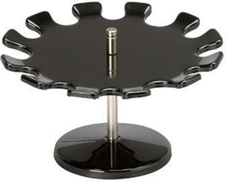 Stempelträger drehbar Metall schwarz 1 Etage 12 Stempel