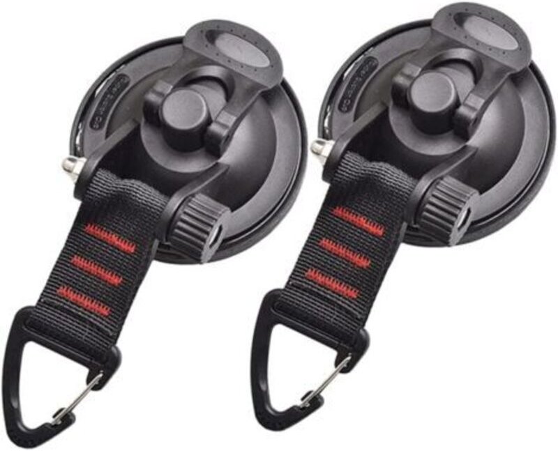 2er-Pack robuste Auto-Sauganker mit Haken zur Sicherung von Auto-Seitenmarkisen, Booten, Camping und Zelten
