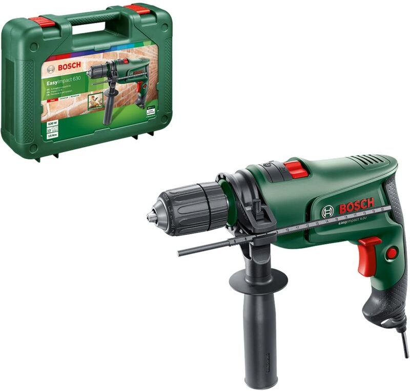 Bosch Schlagbohrmaschine EasyImpact 630, incl. Zubehör, Tragekoffer