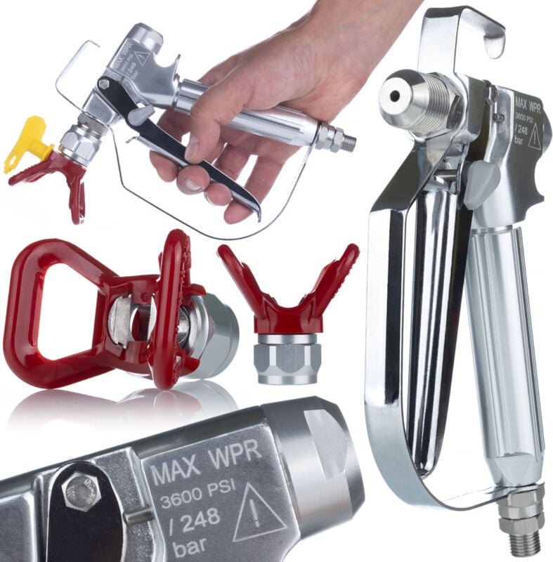 Rosfix UltraSpray PMRUS03 Farbspritzpistole – 3000 psi, 1/4" Anschluss, 7/8" Düsenkopf Mit Düsenhalter Ergonomisch & Lan...