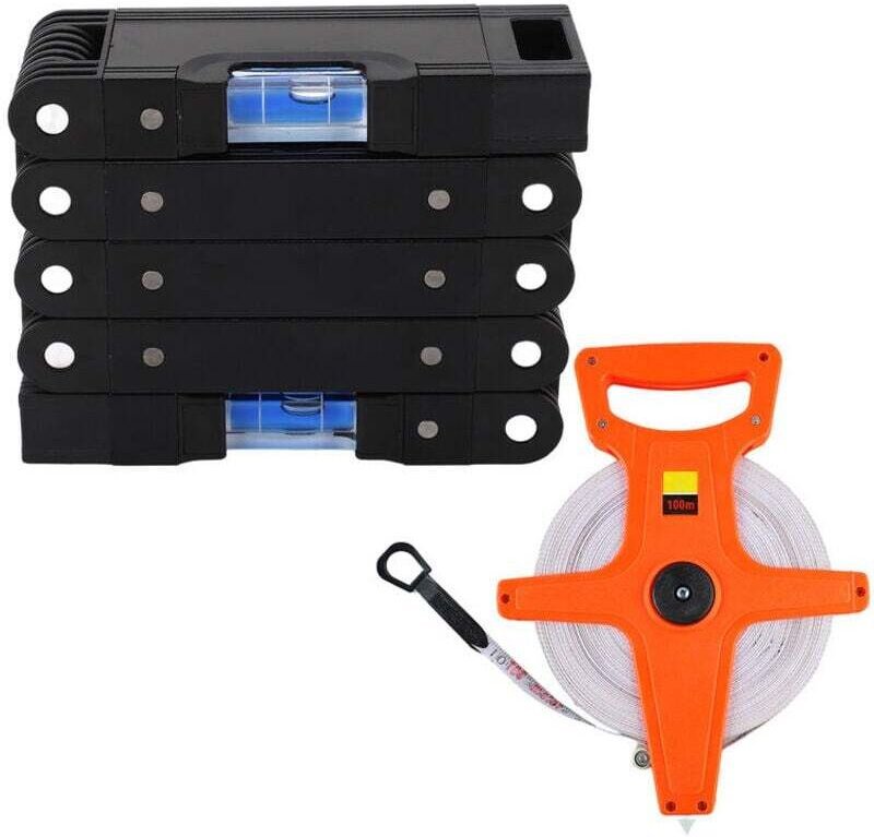 Règle Niveau Pliable Alliage Aluminium 4 Bulles Multifonction Multi Angle Outil Mesure Précise Ruban Mètre 100M