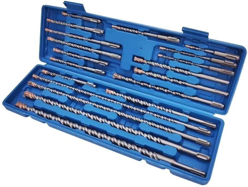 20tlg SDS Plus Bohrer Set - SDS Hammerbohrer für beton, ziegel, zement, stein mit 4 Schneiden - inkl. Größen 6,8,10,12,1...